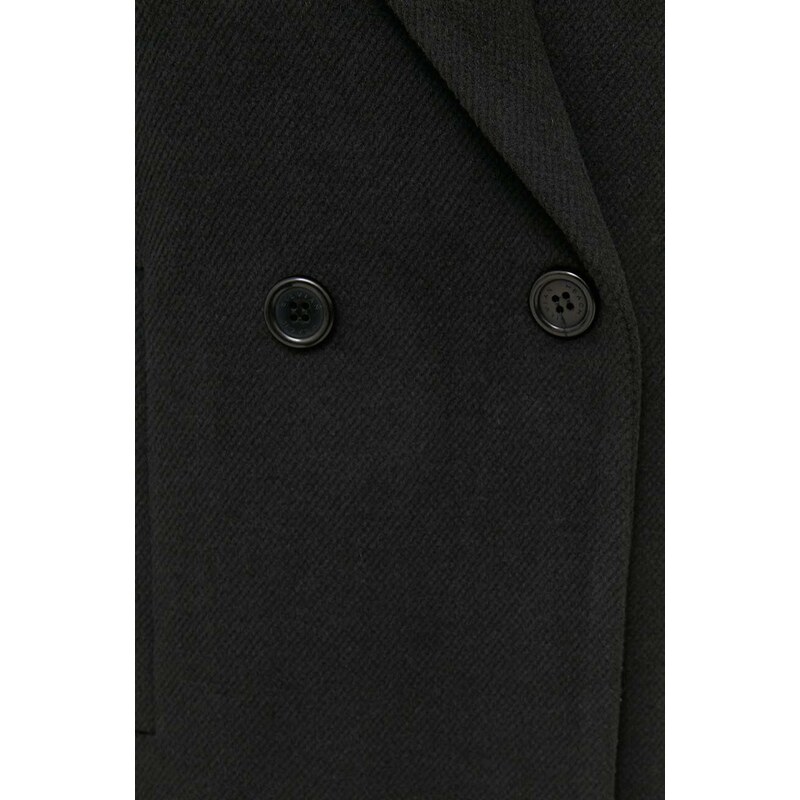 Silvian Heach kabát női, fekete, átmeneti, oversize