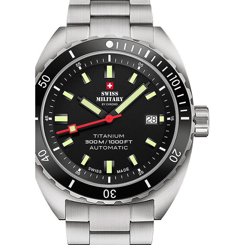 Swiss Military by Chrono Swiss Military SMA34100.01 Diver Titanium Automatic 42mm 30ATM
