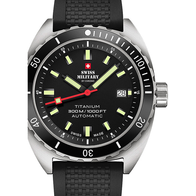 Swiss Military by Chrono Swiss Military SMA34100.06 Diver Titanium Automatic 42mm 30ATM
