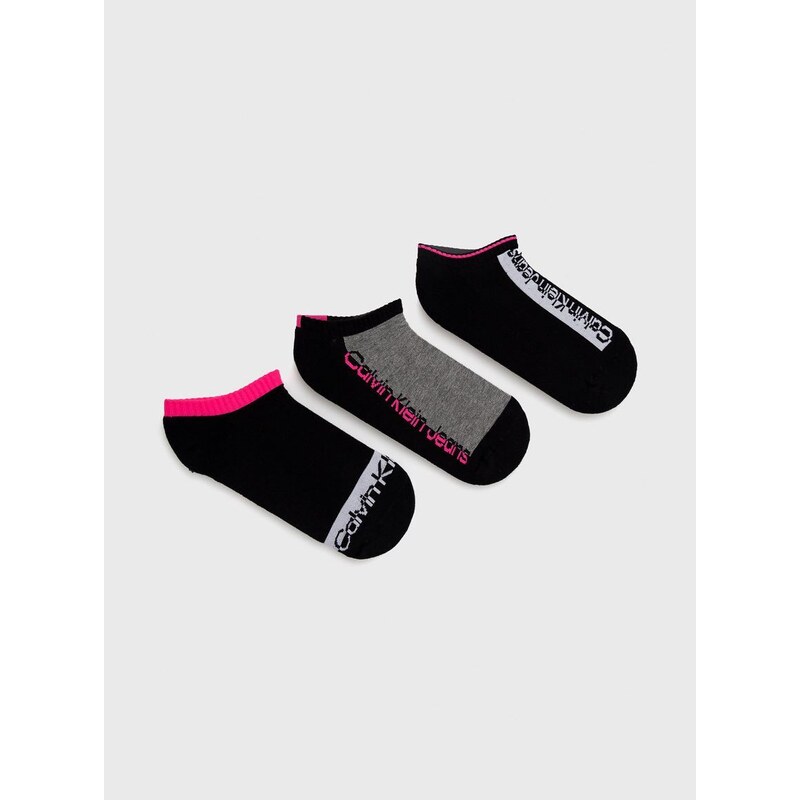 Calvin Klein zokni (3 pár) fekete, női