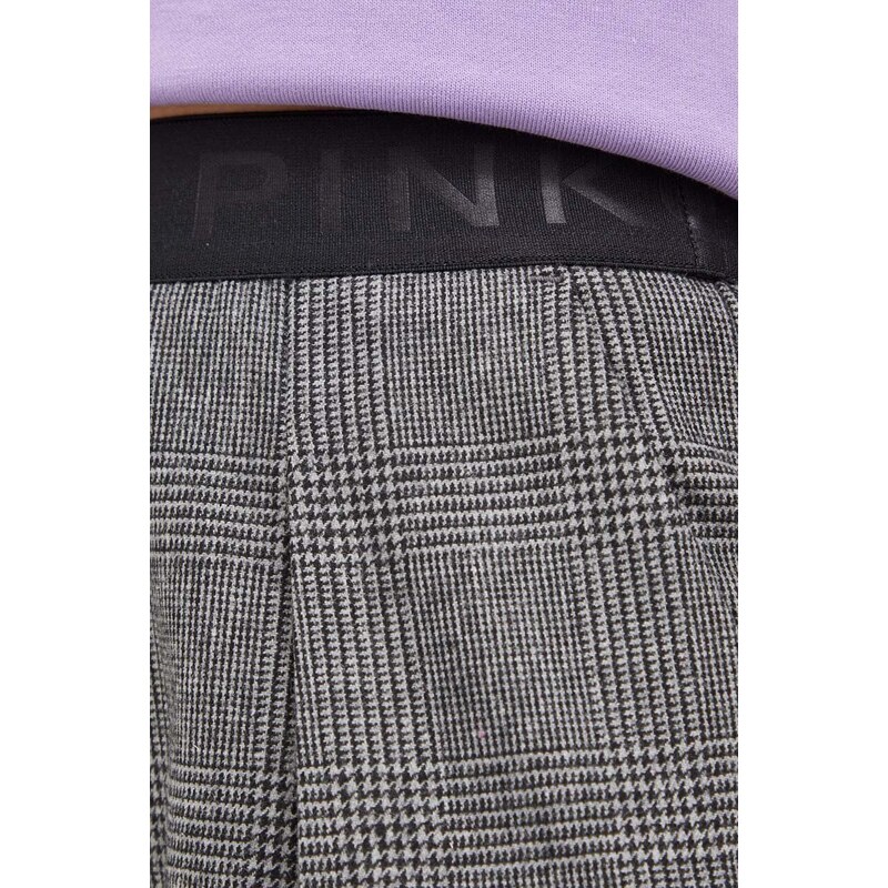 Pinko nadrág gyapjú keverékből szürke, magas derekú egyenes, 102197.A07P