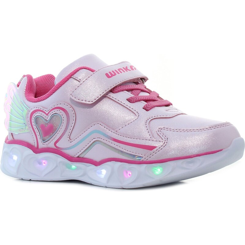 WinkEco Wink Wings villogó rózsaszín vízlepergető gyerek cipő
