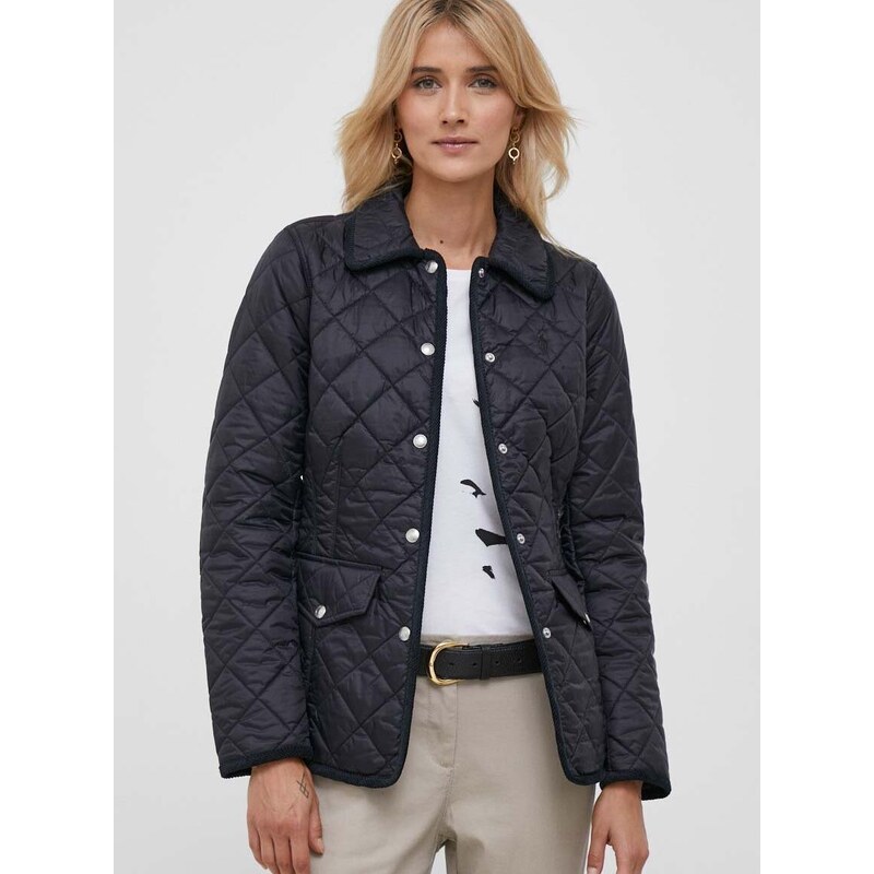 Polo Ralph Lauren rövid kabát női, fekete, átmeneti