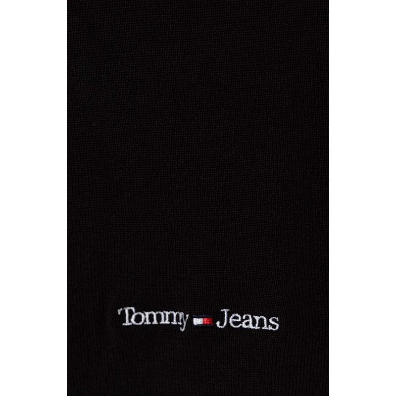 Tommy Jeans sál fekete, férfi, nyomott mintás