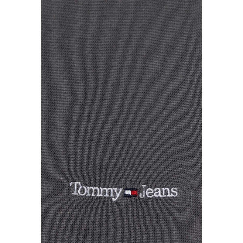 Tommy Jeans sál szürke, férfi, nyomott mintás