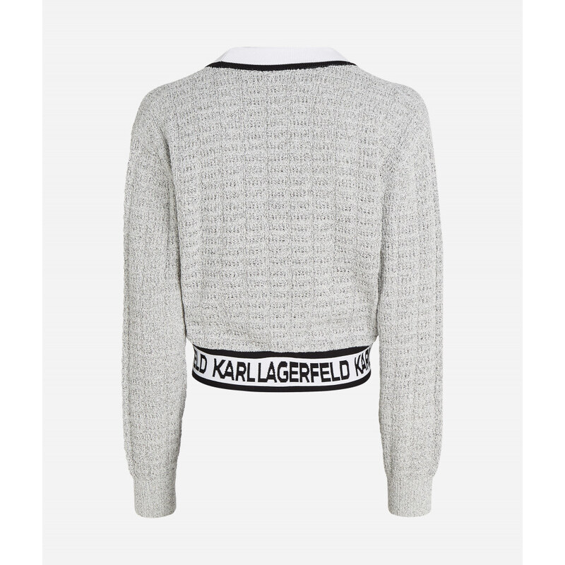 PULÓVER KARL LAGERFELD CROPPED BOUCLE CARDIGAN