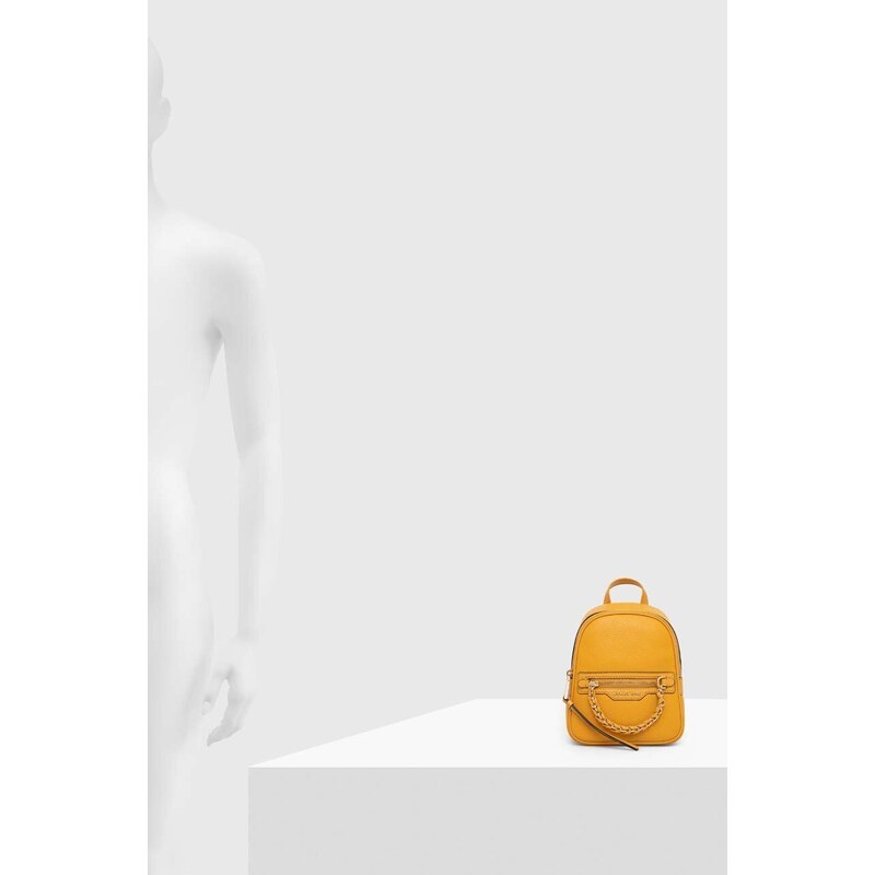 MICHAEL Michael Kors bőr hátizsák sárga, női, kis, sima