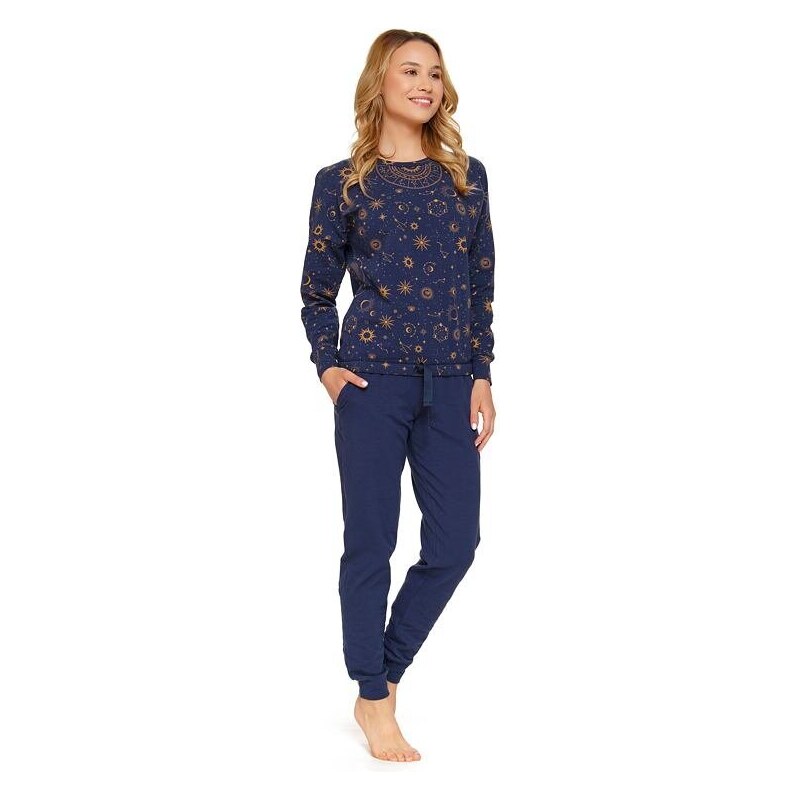 DN Nightwear Zodiac női pizsama, kék, állatöves