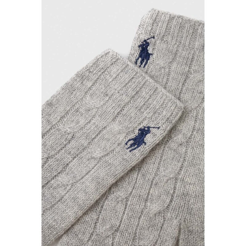 Polo Ralph Lauren gyapjú kesztyű szürke
