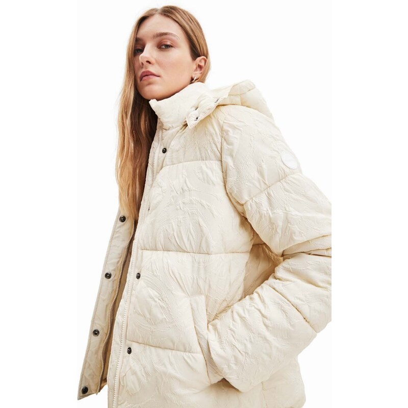 Desigual rövid kabát női, bézs, téli