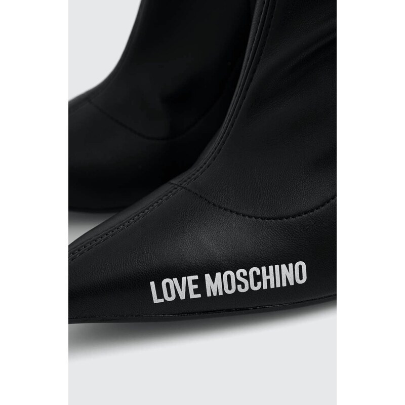 Love Moschino csizma SPILLO95 fekete, női, tűsarkú, JA26109G0HIEZ000