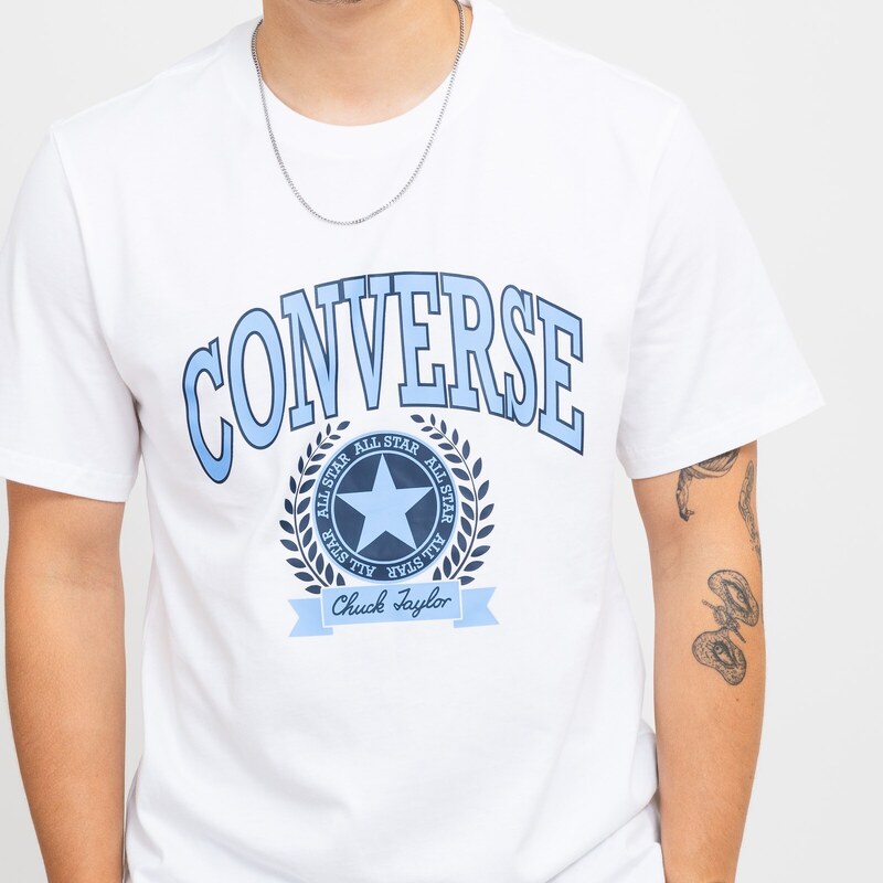 Converse retro collegiate graphic t-shirt WHITE