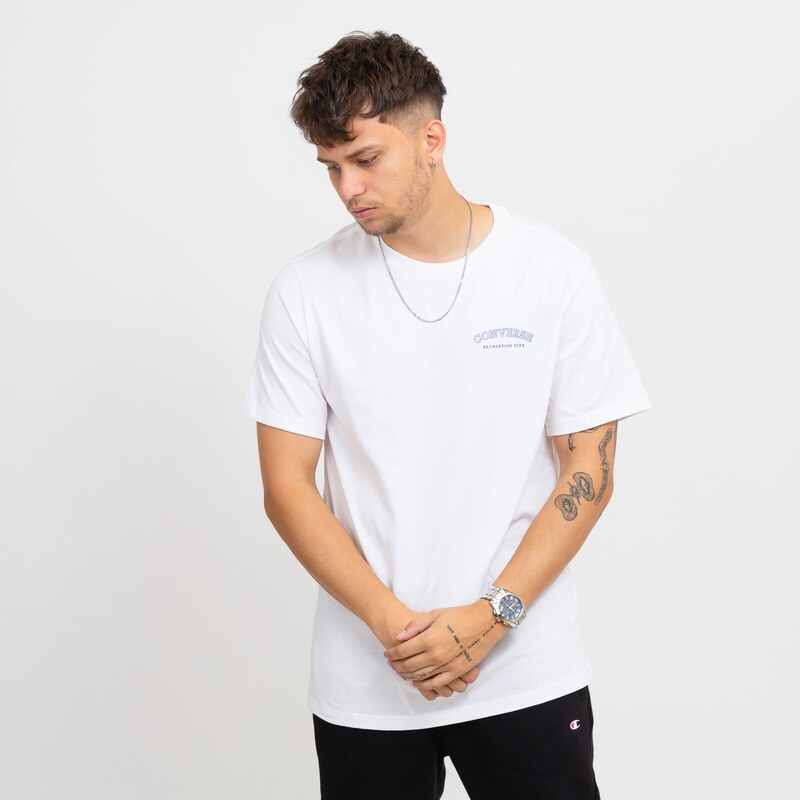 Converse go-to double sided rec club t-shirt WHITE
