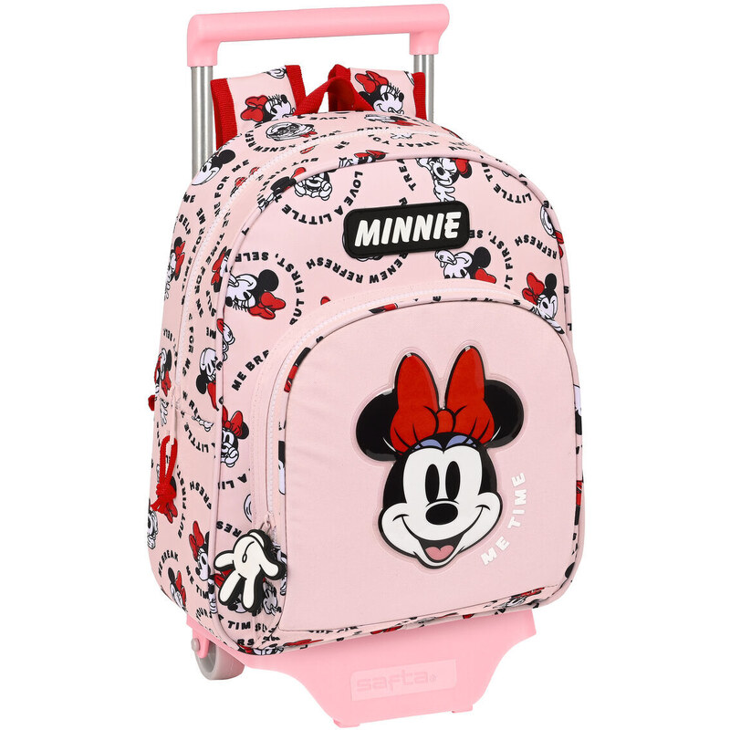 Iskolatáska Kerekekkel Minnie Mouse Me time Rózsaszín (28 x 34 x 10 cm)
