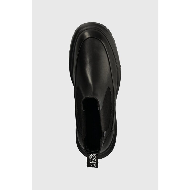 Karl Lagerfeld Jeans bőr cipő BROOKE fekete, férfi, KLJ11140