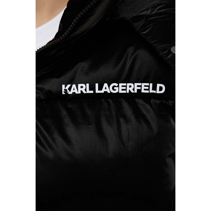 Karl Lagerfeld rövid kabát női, fekete, téli