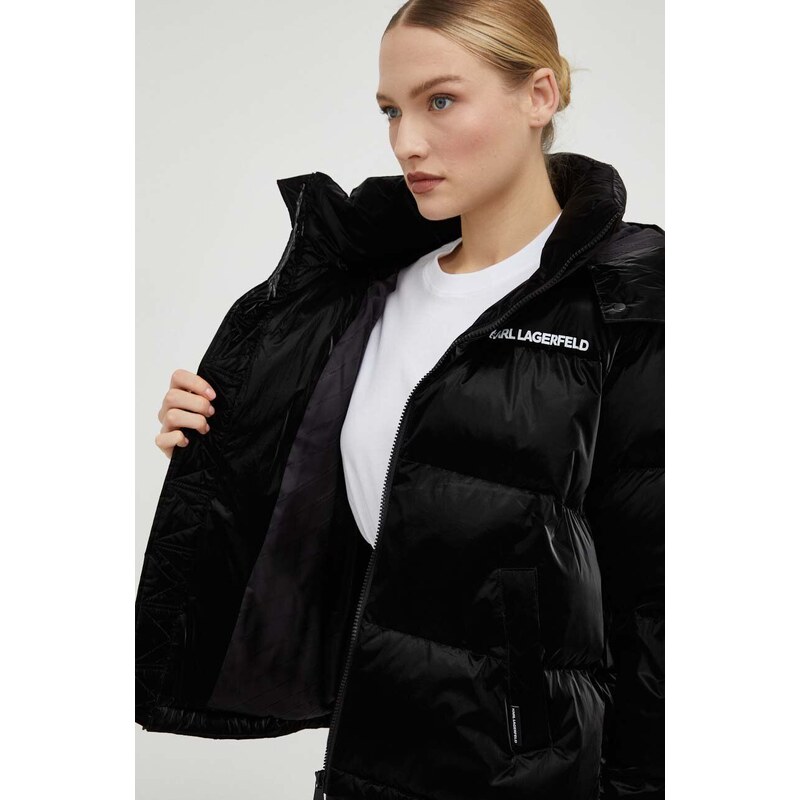 Karl Lagerfeld rövid kabát női, fekete, téli