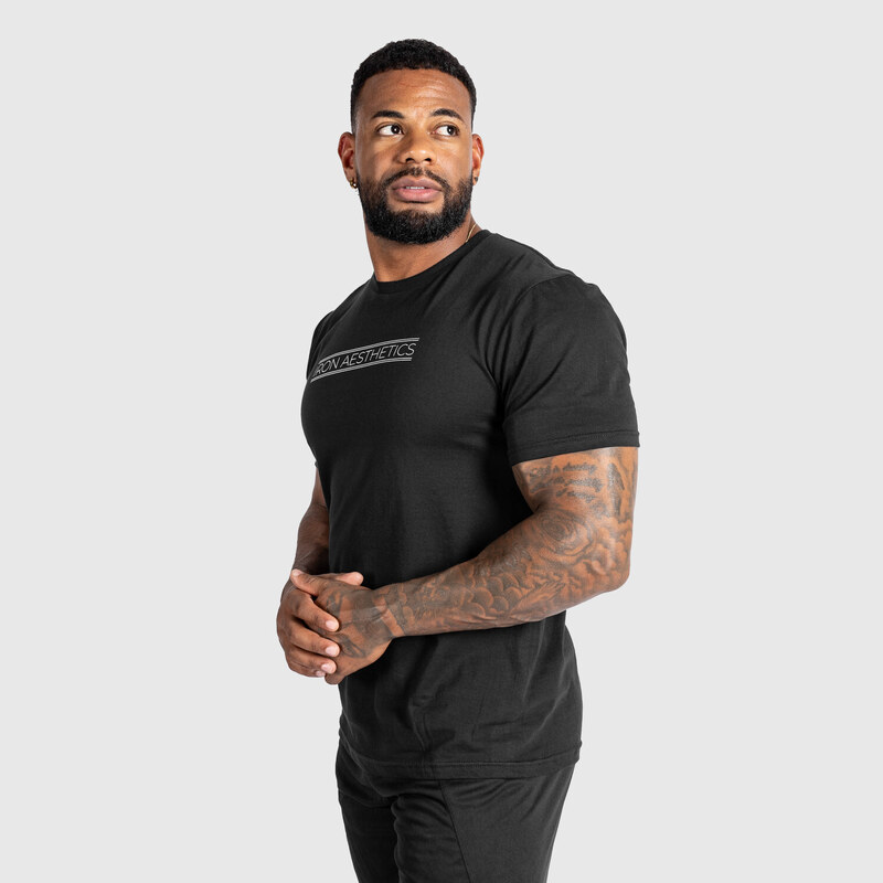 Férfi fitness póló Iron Aesthetics Glam, fekete