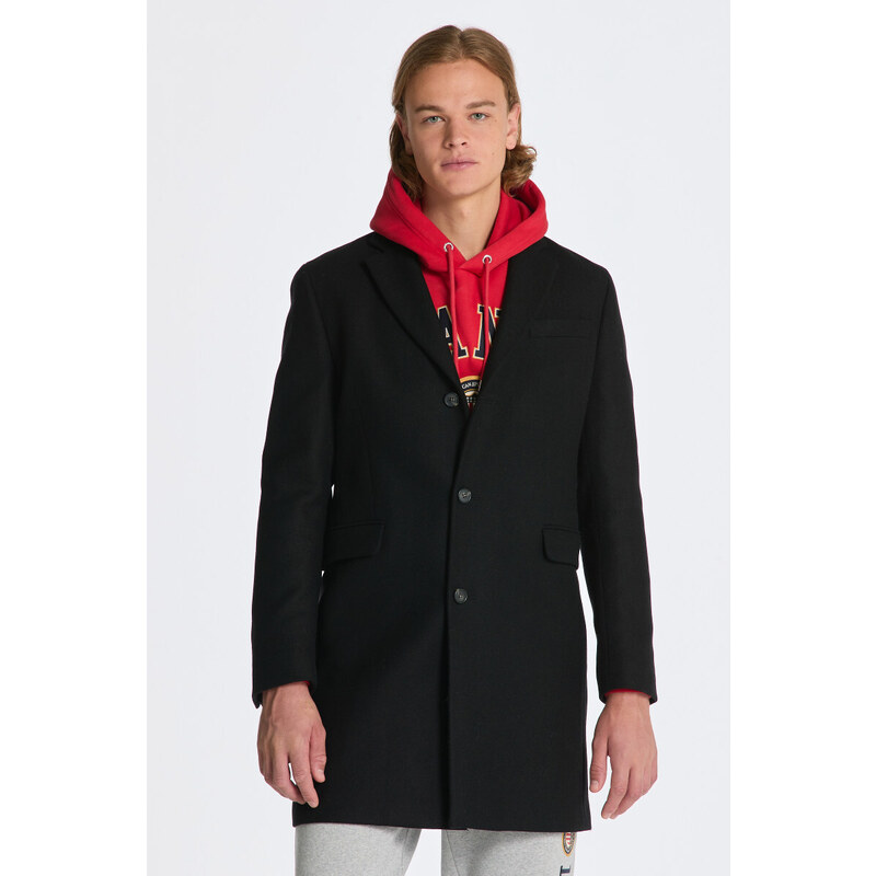 KABÁT GANT CLASSIC TAILORED FIT WOOL TOPCOAT fekete S