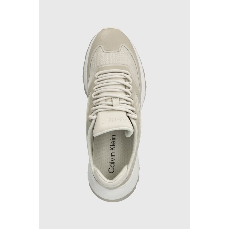 Calvin Klein sportcipő 2 PIECE SOLE RUNNER LACE UP bézs, HW0HW01640