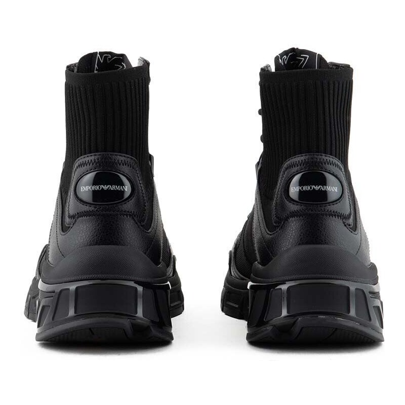 Emporio Armani magasszárú cipö fekete, férfi, X4Z124 XN947 A083