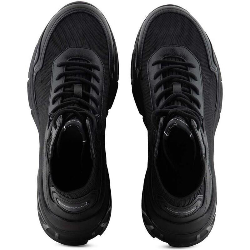 Emporio Armani magasszárú cipö fekete, férfi, X4Z124 XN947 A083