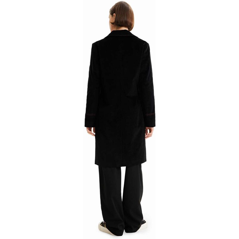 Desigual kabát női, fekete, átmeneti