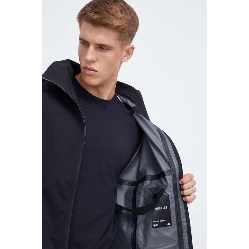 adidas rövid kabát férfi, fekete, átmeneti