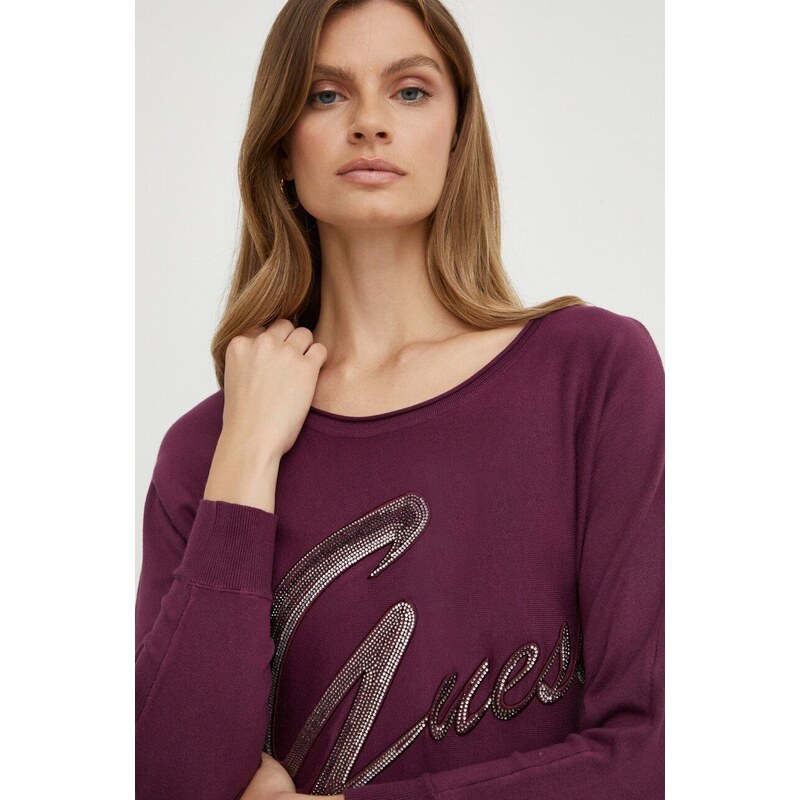 Guess pulóver könnyű, női, lila