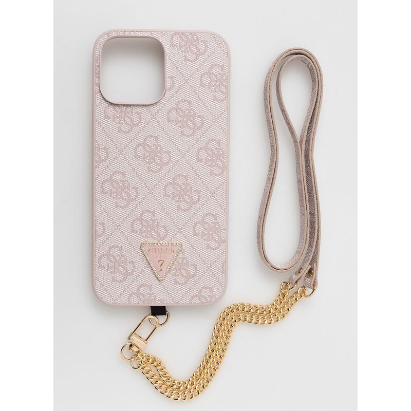 Guess telefon tok iPhone 13 Pro Max 6.7 rózsaszín