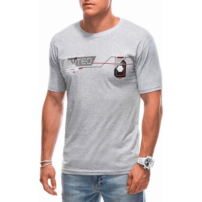 EDOTI Men's t-shirt S1912 - grey