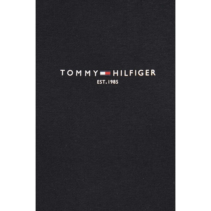 Tommy Hilfiger felső fekete, férfi, nyomott mintás, kapucnis