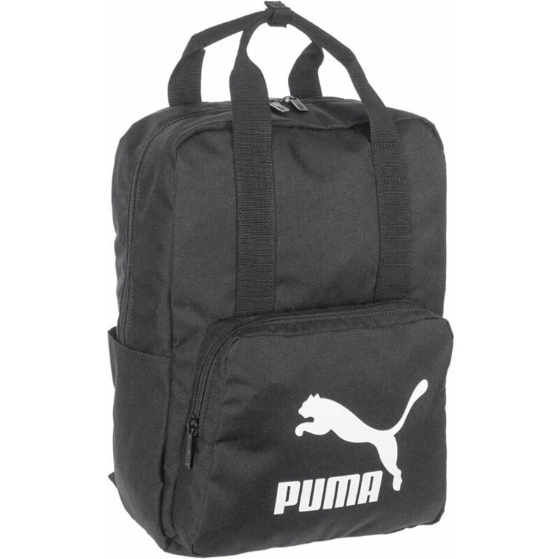 Szögletes formájú, kézipoggyász táskának is alkalmas fekete hátizsák Puma