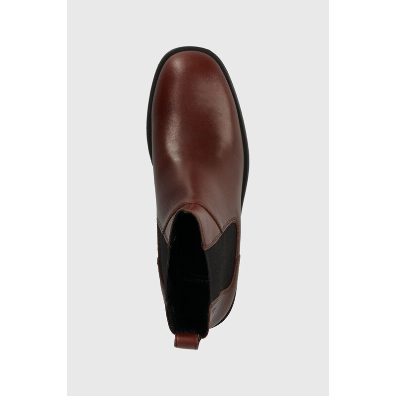 Vagabond Shoemakers bőr bokacsizma SHEILA piros, női, lapos talpú, 5635.201.27