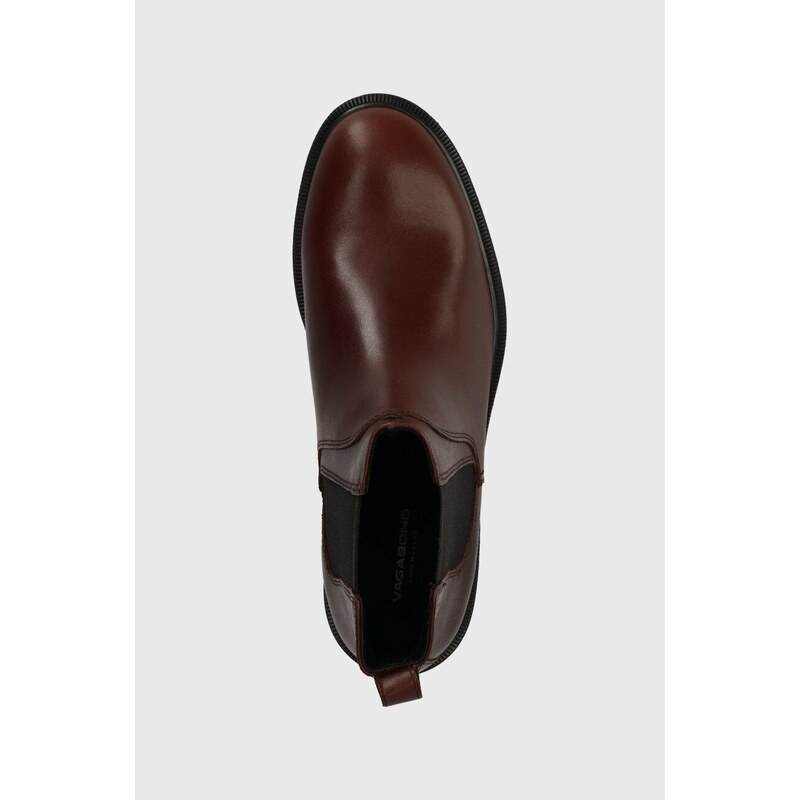 Vagabond Shoemakers bőr bokacsizma AMINA piros, női, lapos talpú, 5603.001.27