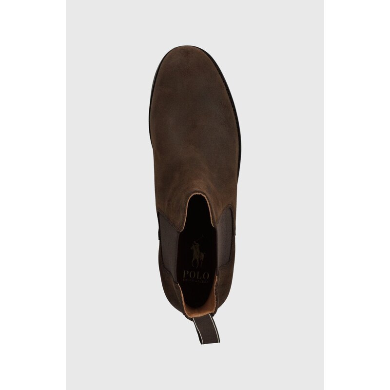 Polo Ralph Lauren magasszárú cipő velúrból Bryson Chls barna, férfi, 812913541002