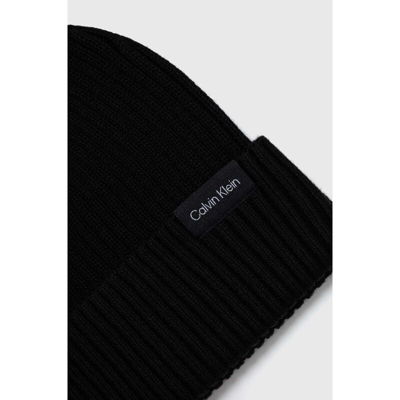 Calvin Klein sapka és sál kasmír keverékből fekete