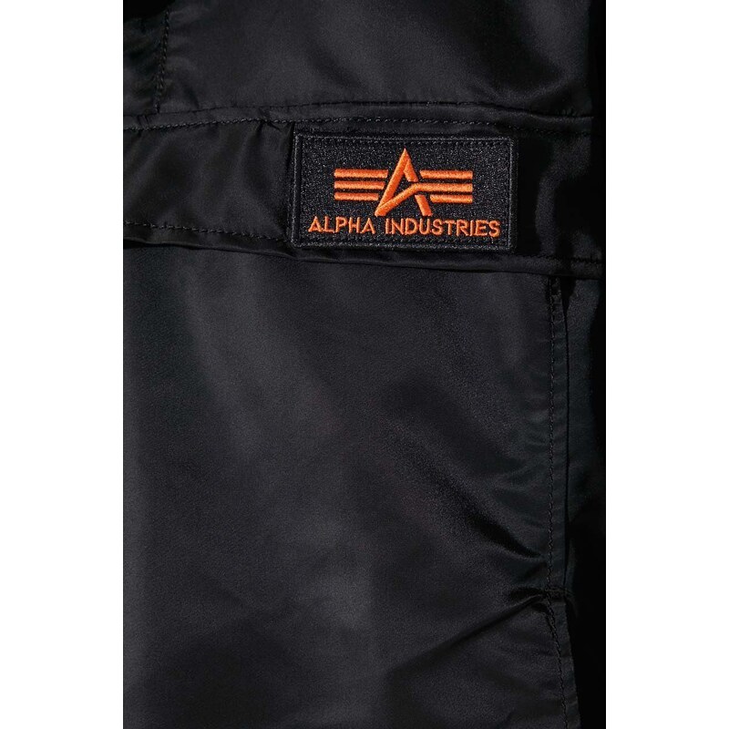 Alpha Industries rövid kabát HPO Anorak férfi, fekete, átmeneti
