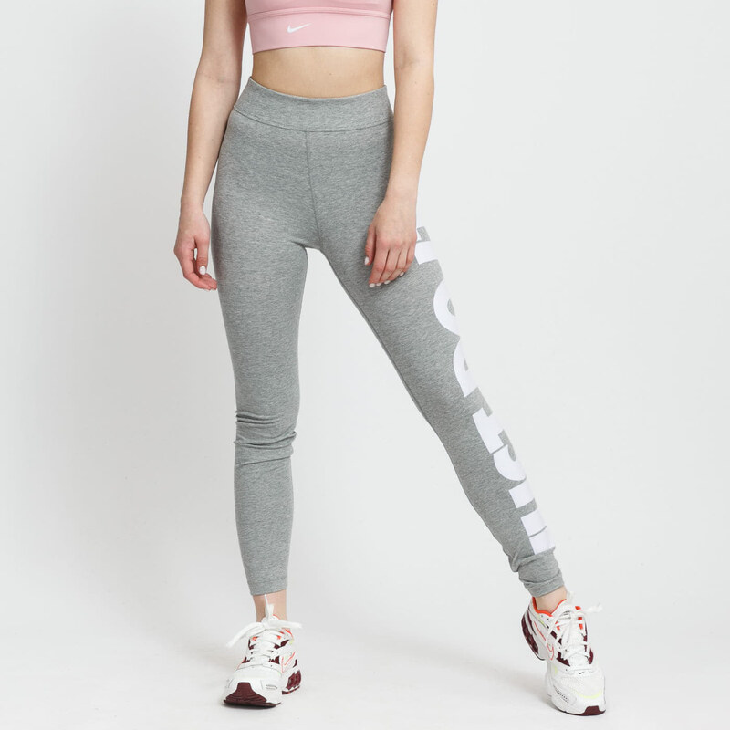 Női leggings Nike NSW Essential Graphic High-Waisted Leggings Jdi Dk Grey Heather/ White