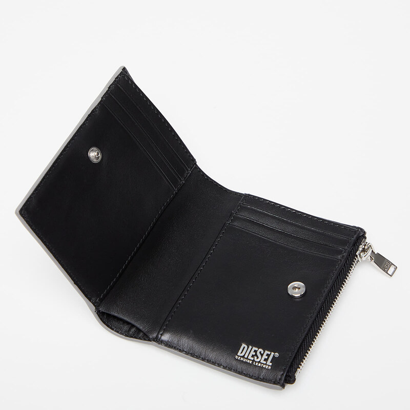 Férfi pénztárca Diesel Bi-Fold Zip Wallet Silver