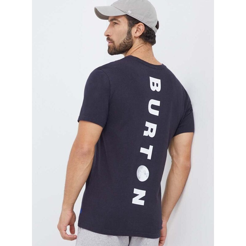 Burton pamut póló fekete, férfi, nyomott mintás