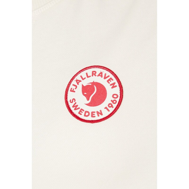 Fjallraven pamut melegítőfelső 1960 Logo bézs, női, nyomott mintás