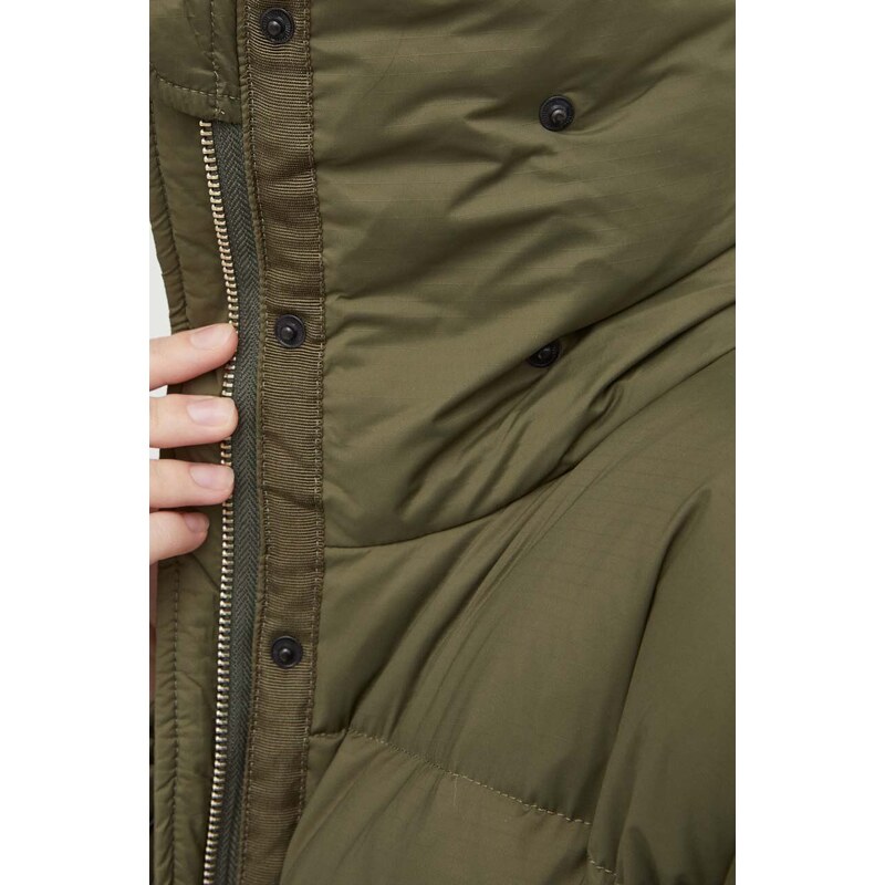 Herskind rövid kabát női, zöld, téli, oversize