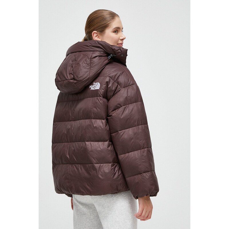 The North Face rövid kabát női, barna, téli, oversize