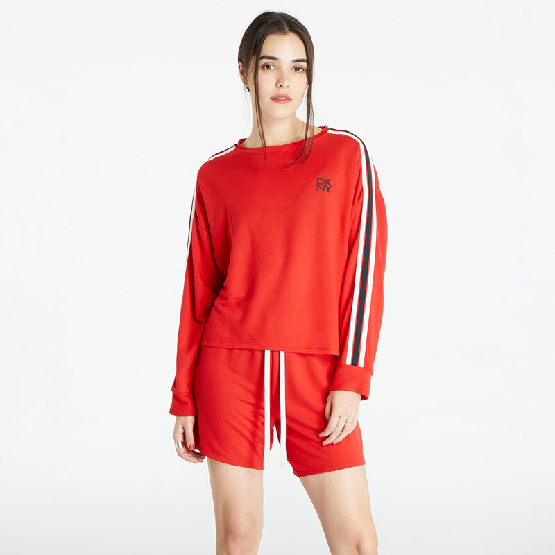 DKNY Intimates DKNY Pyjama TOP Long Sleeves Sweatshirt Red