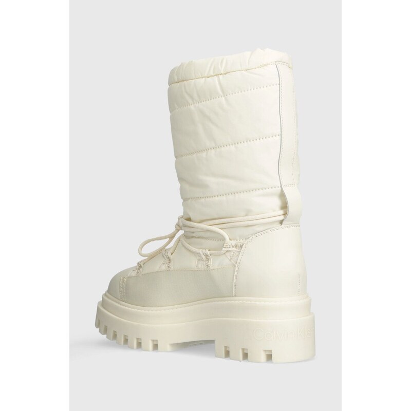 Calvin Klein Jeans hócipő FLATFORM SNOW BOOT NYLON WN bézs, YW0YW01146