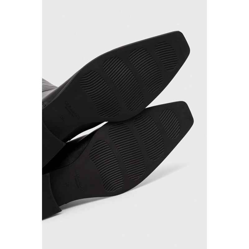 Vagabond Shoemakers bőr csizma NELLA fekete, női, lapos talpú, 5616.101.20
