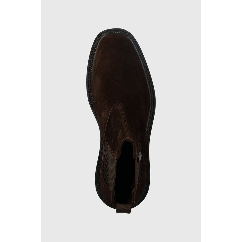 Gant magasszárú cipő velúrból Fairwyn barna, férfi, 27653405.G46