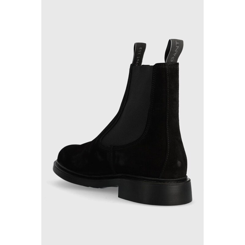 Gant magasszárú cipő velúrból Millbro fekete, férfi, 27633415.G00