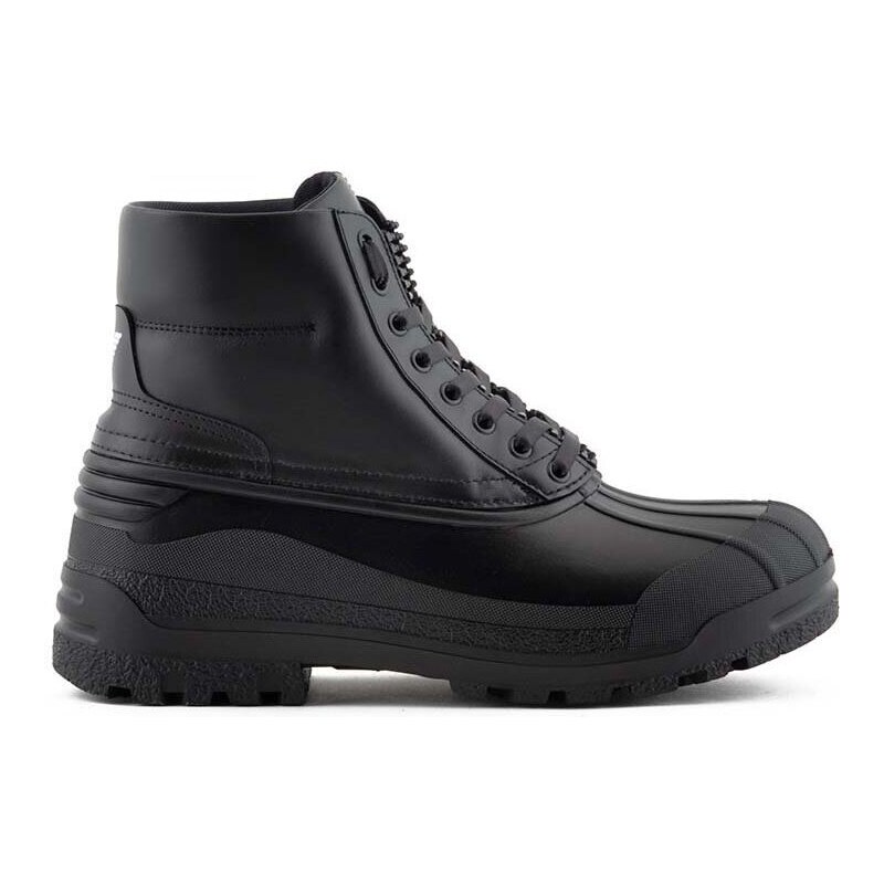 Emporio Armani magasszárú cipö fekete, férfi, X4M391 XF741 00002